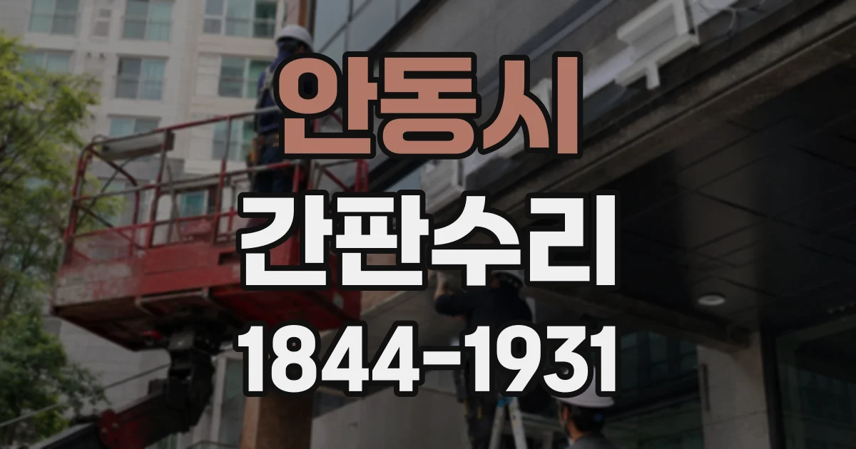 안동시 간판수리