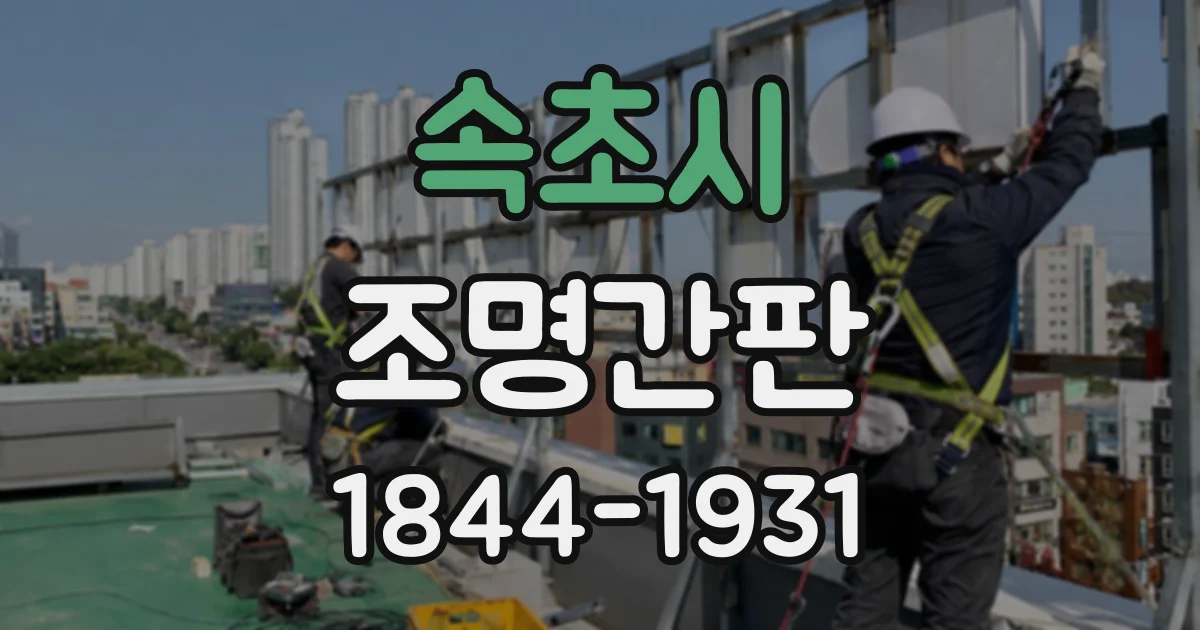 속초시 조명간판