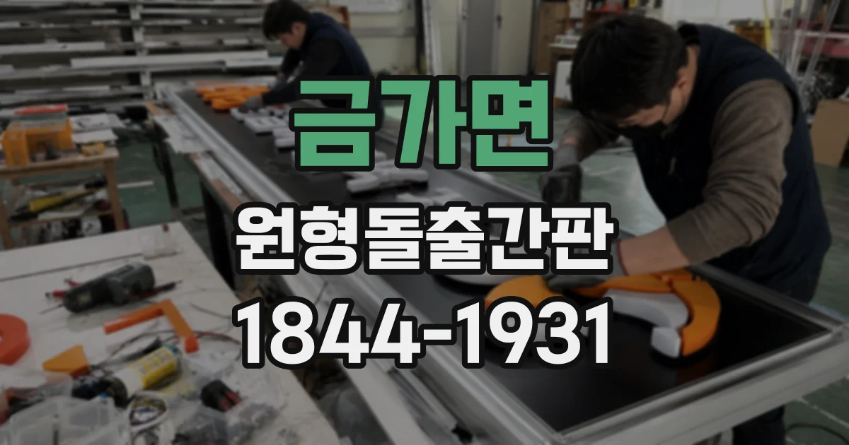 금가면 원형돌출간판