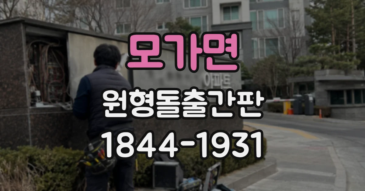 모가면 원형돌출간판
