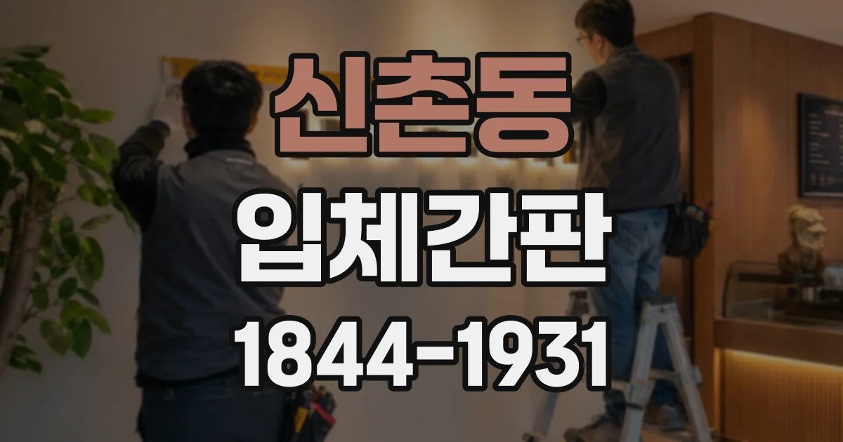 신촌동 입체간판
