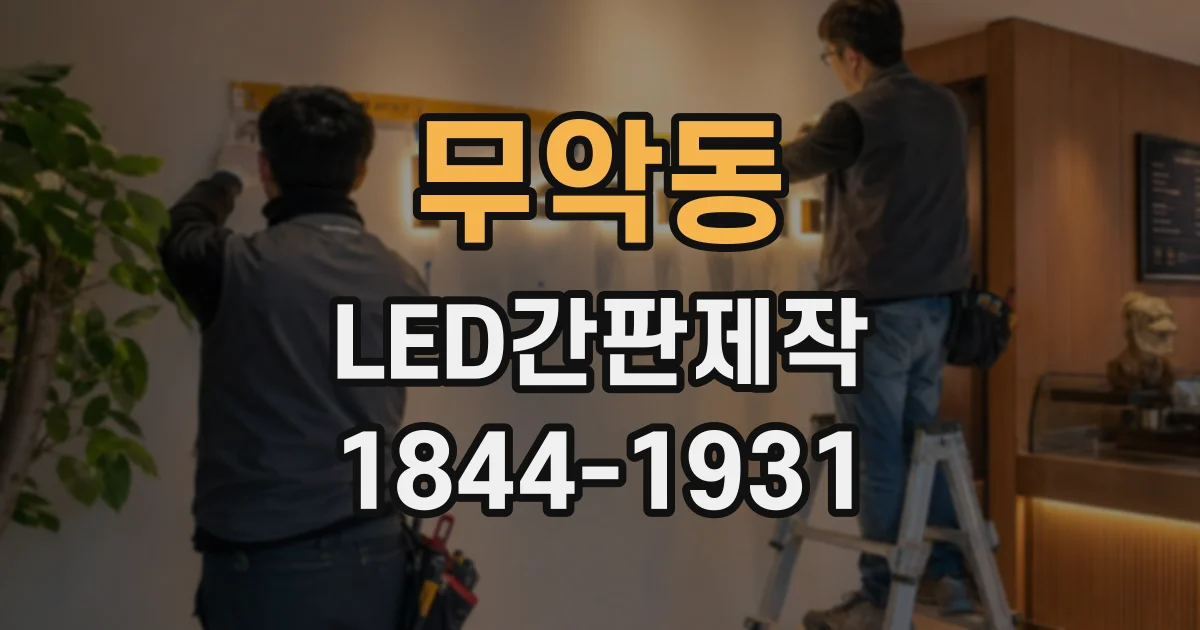 무악동 LED간판제작