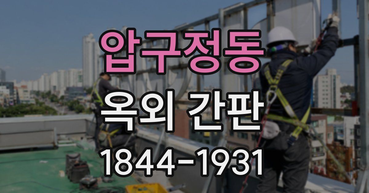 압구정동 옥외 간판