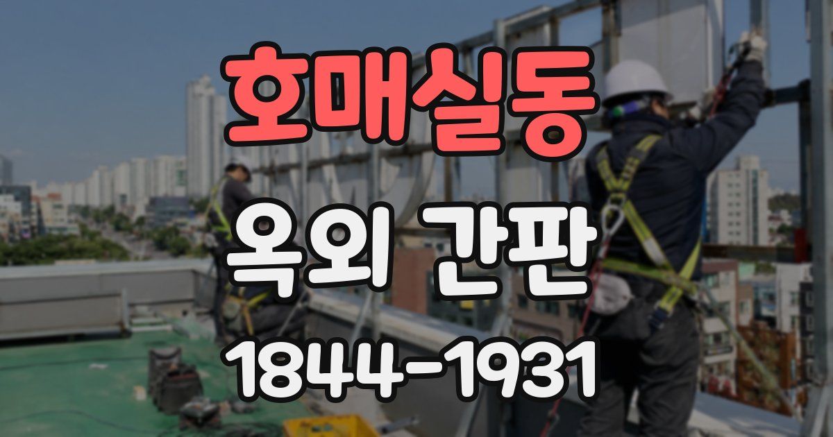 호매실동 옥외 간판