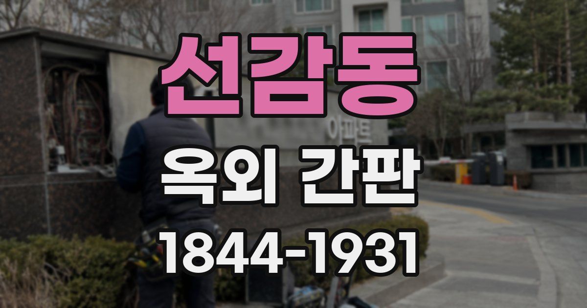 선감동 옥외 간판