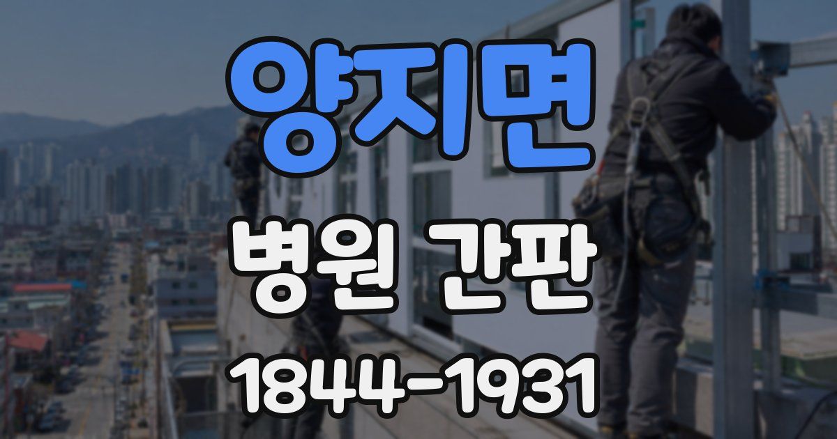 양지면 병원 간판