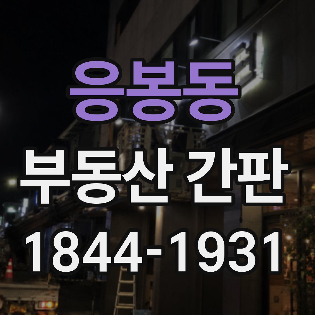 응봉동 부동산 간판