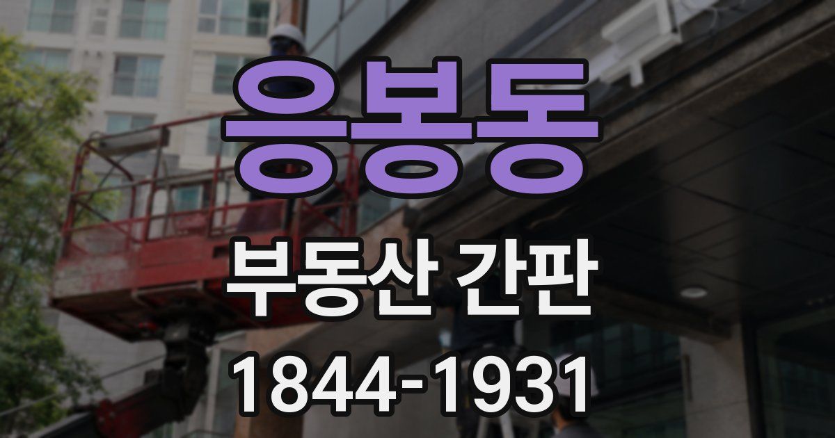 응봉동 부동산 간판