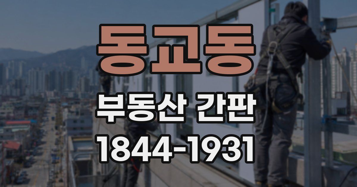 동교동 부동산 간판
