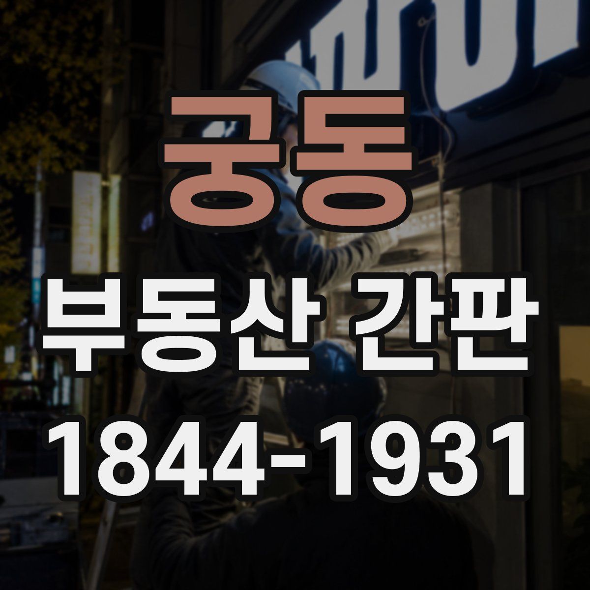 궁동 부동산 간판