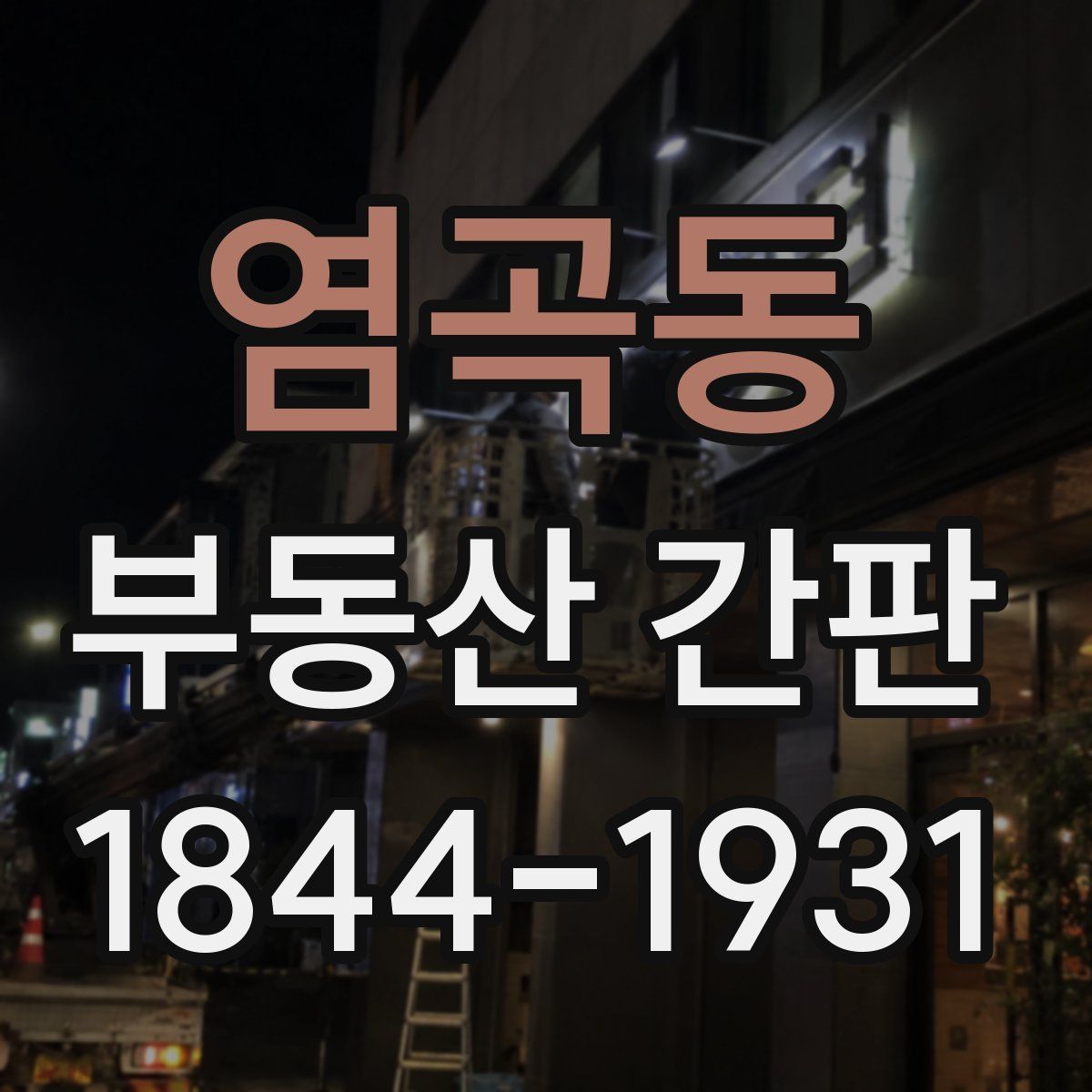 염곡동 부동산 간판
