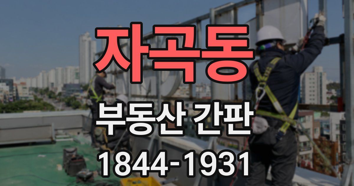자곡동 부동산 간판