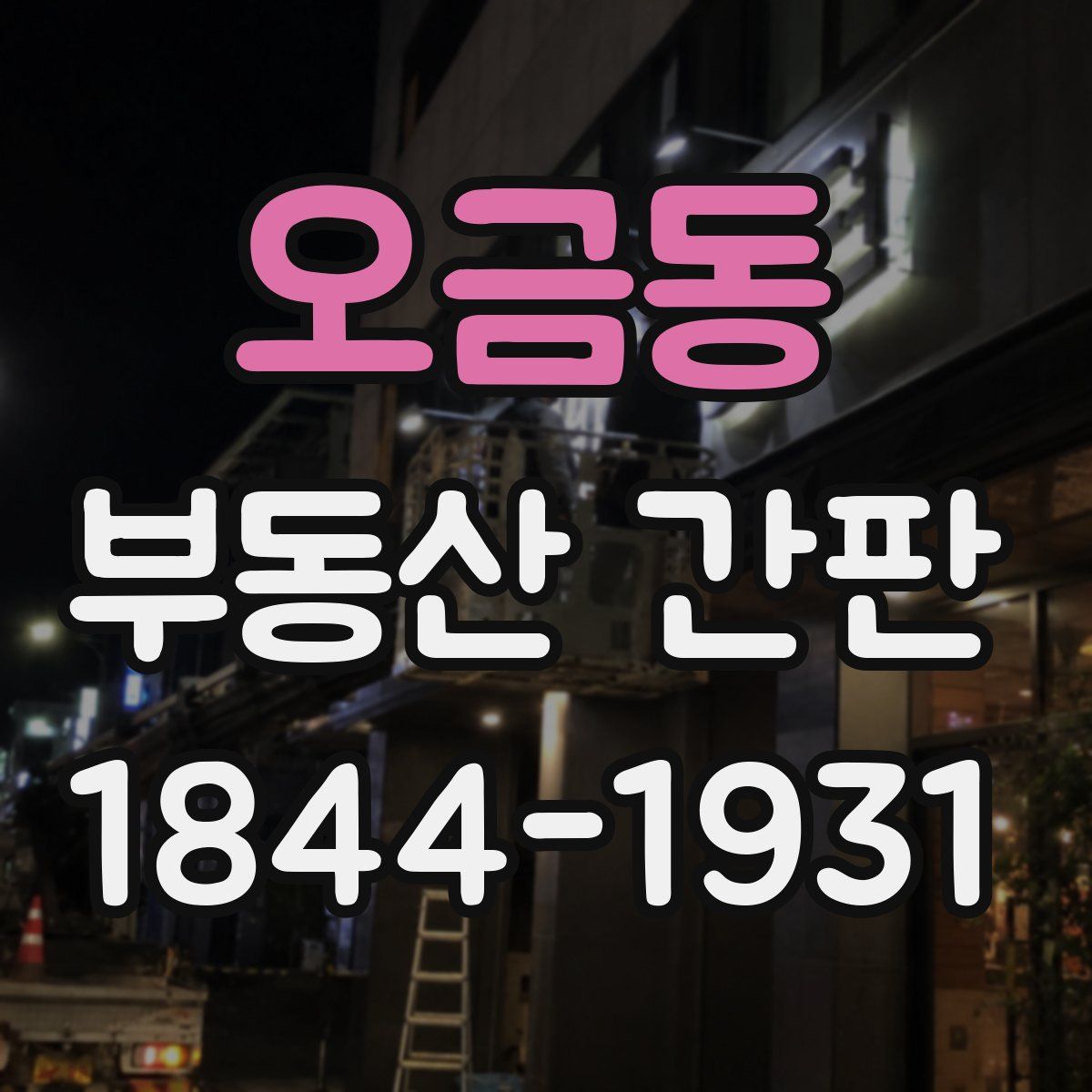 오금동 부동산 간판
