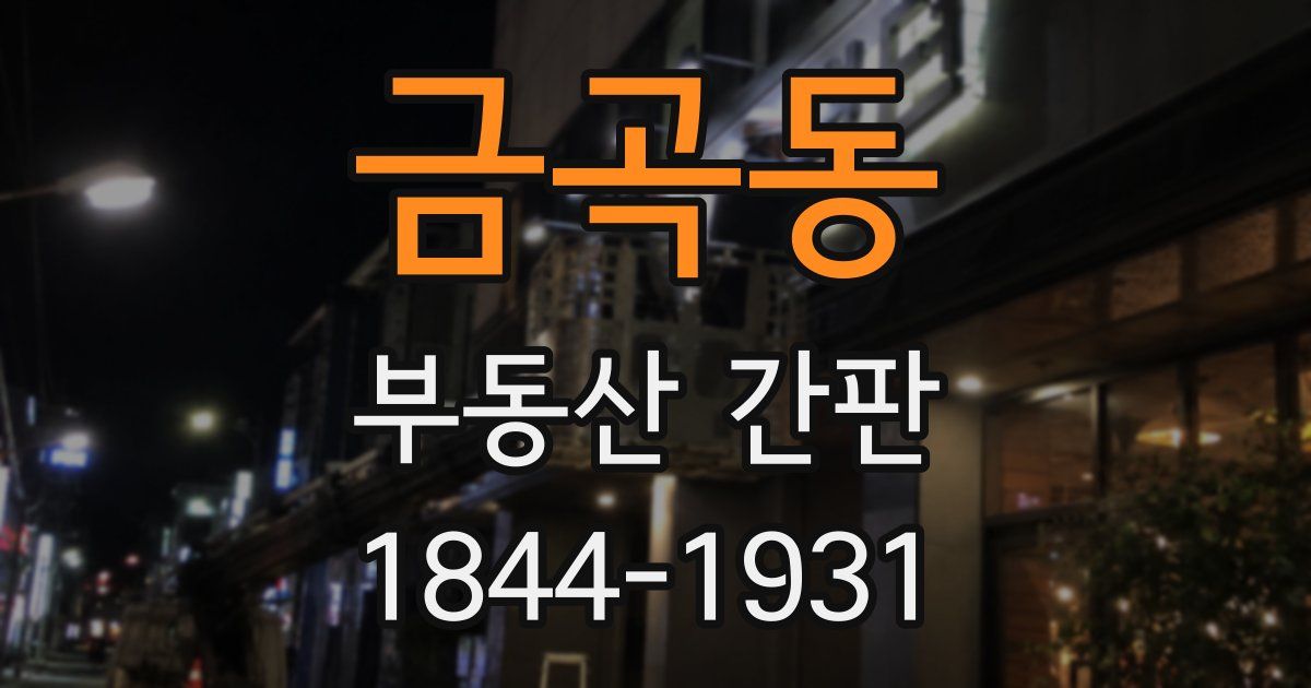 금곡동 부동산 간판