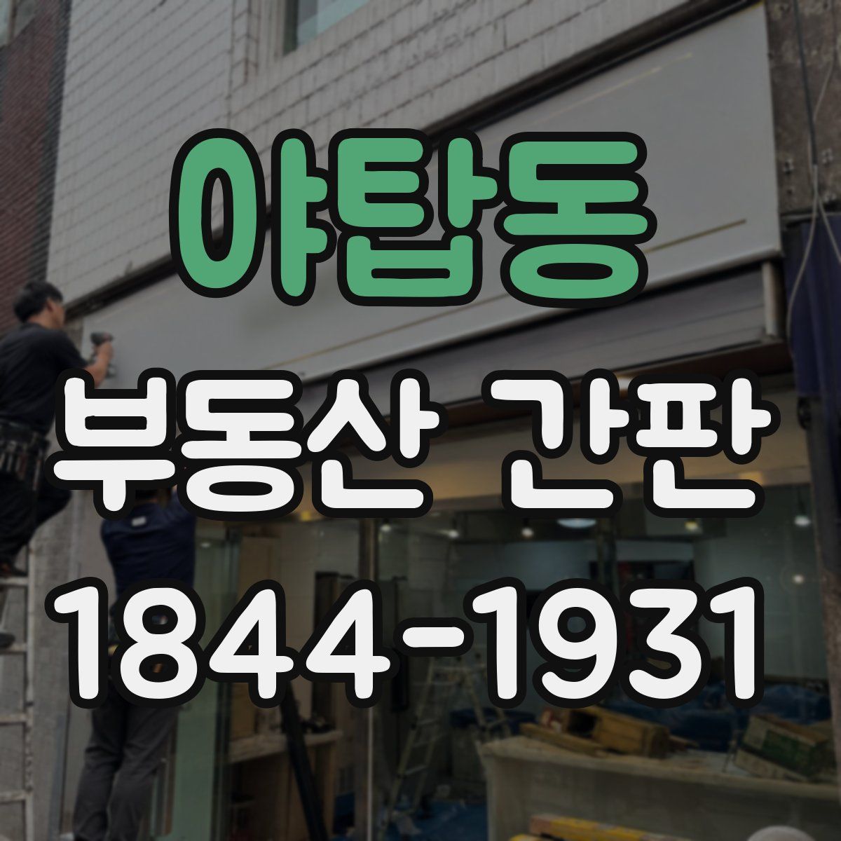 야탑동 부동산 간판