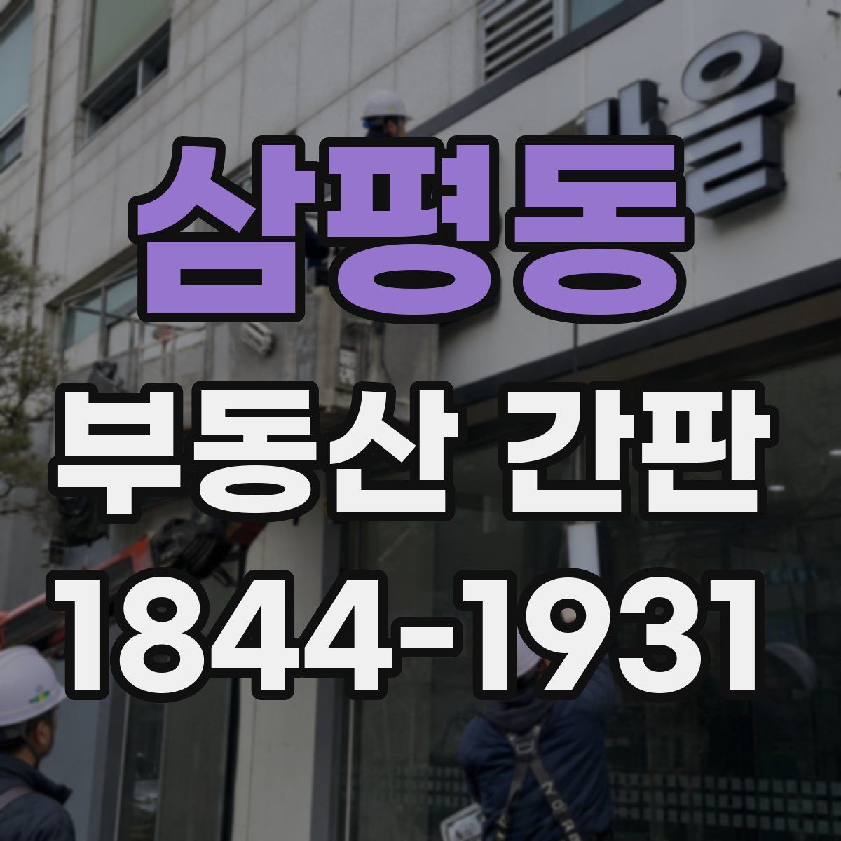삼평동 부동산 간판