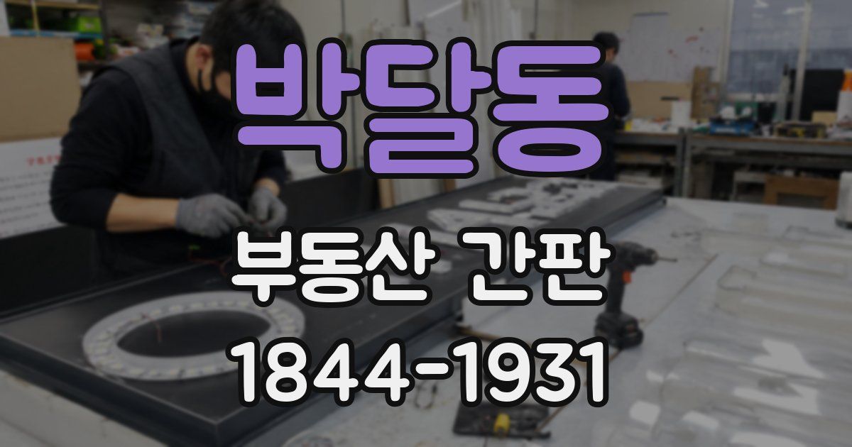박달동 부동산 간판