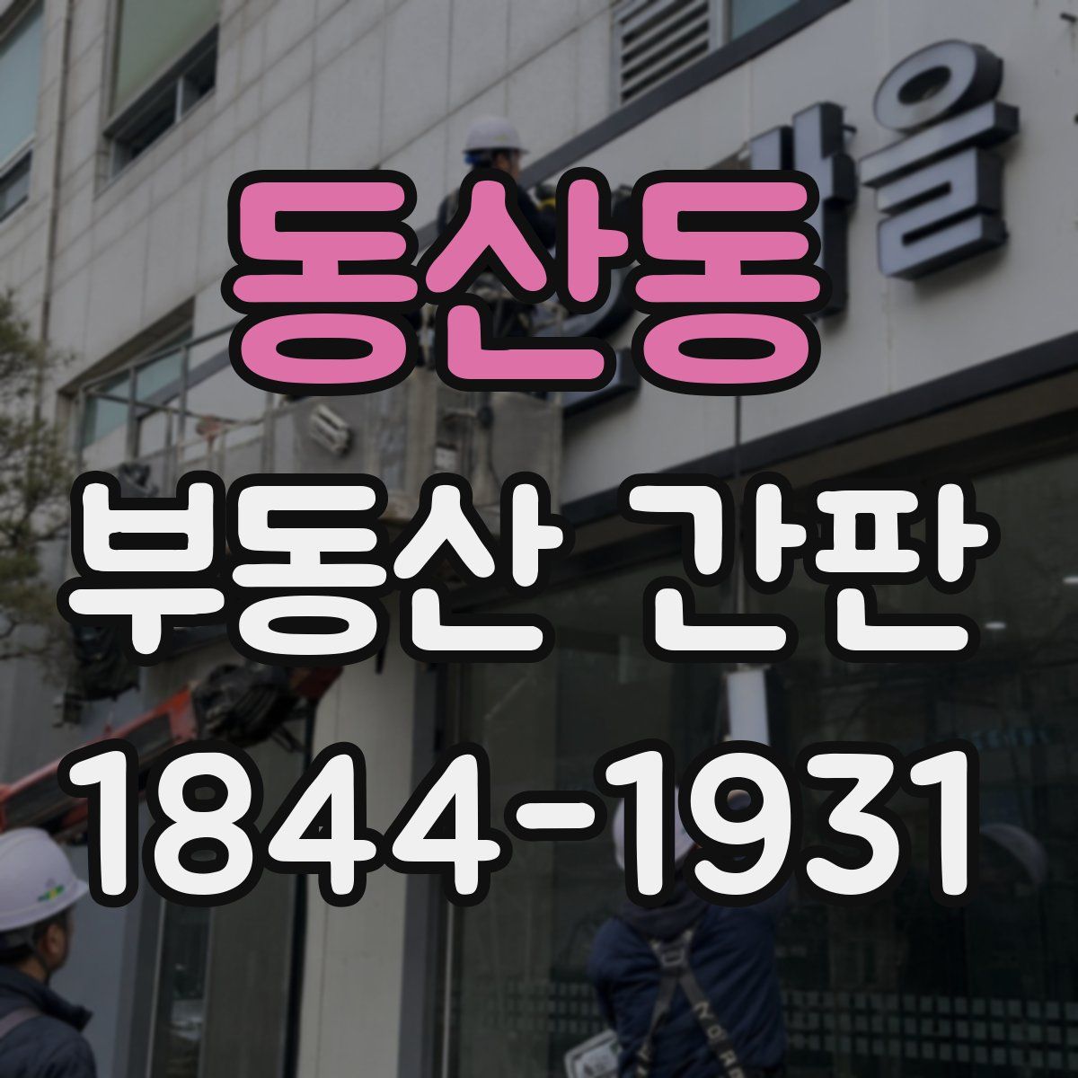 동산동 부동산 간판