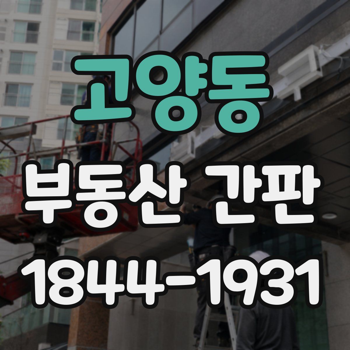 고양동 부동산 간판