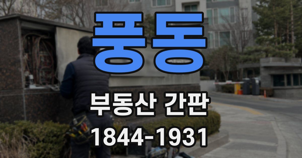 풍동 부동산 간판