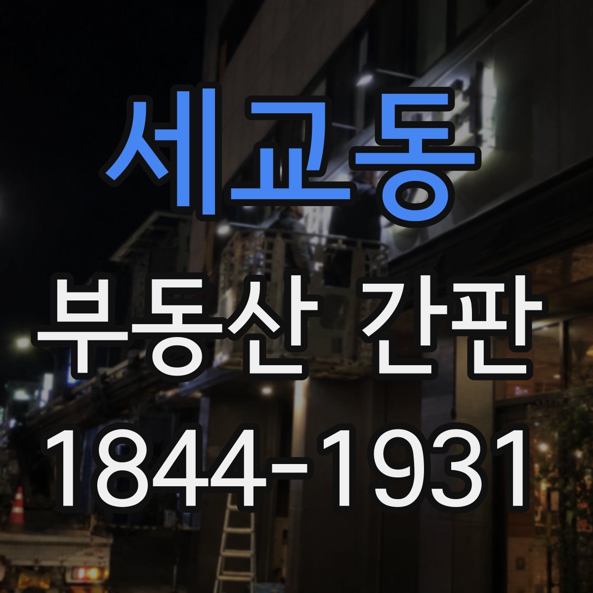 세교동 부동산 간판