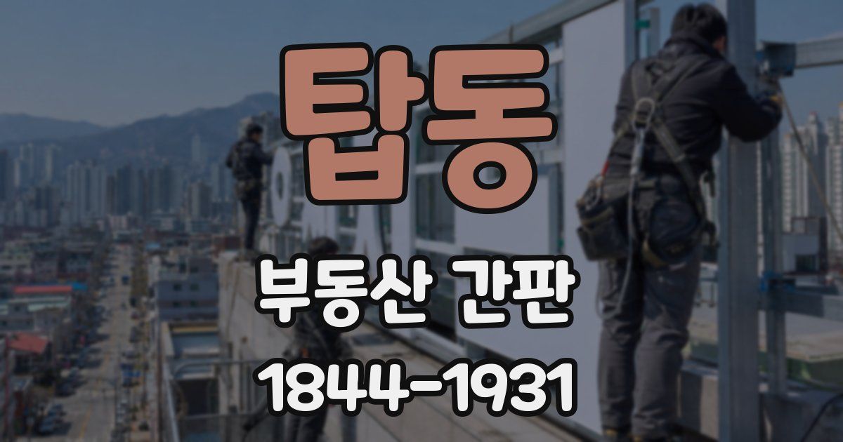 탑동 부동산 간판