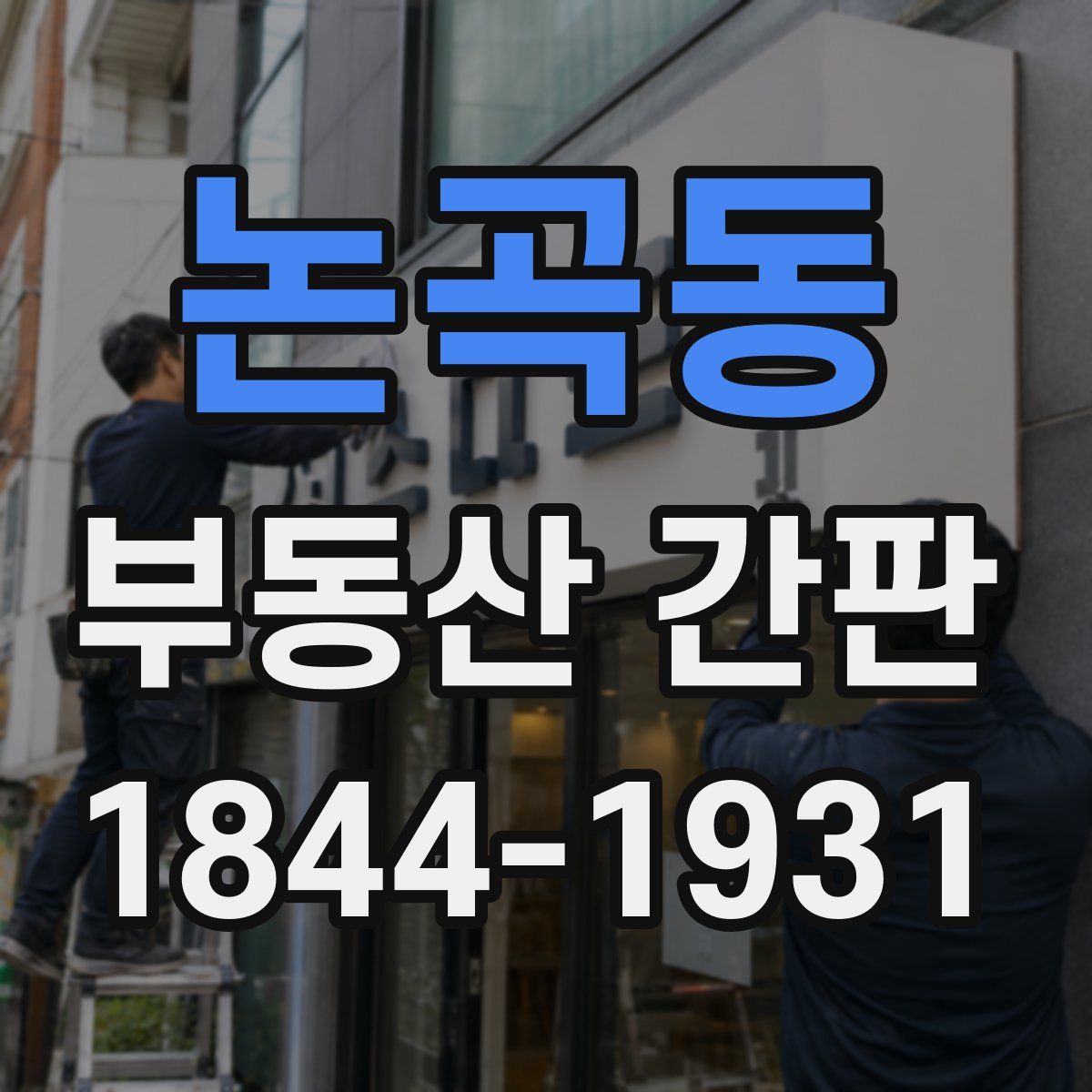 논곡동 부동산 간판