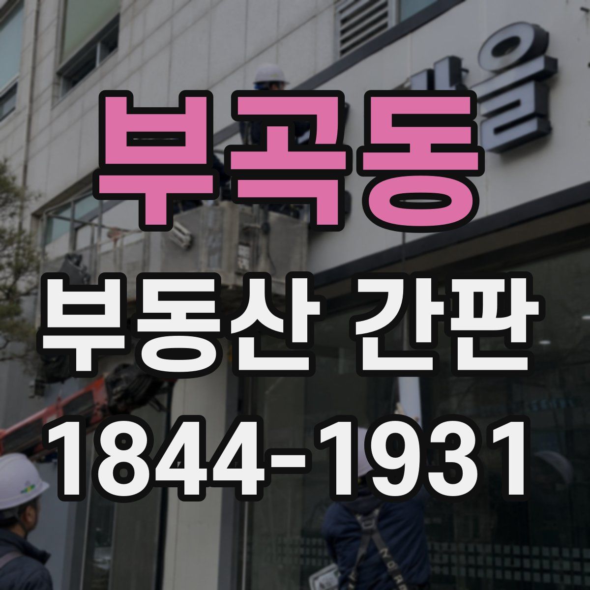 부곡동 부동산 간판