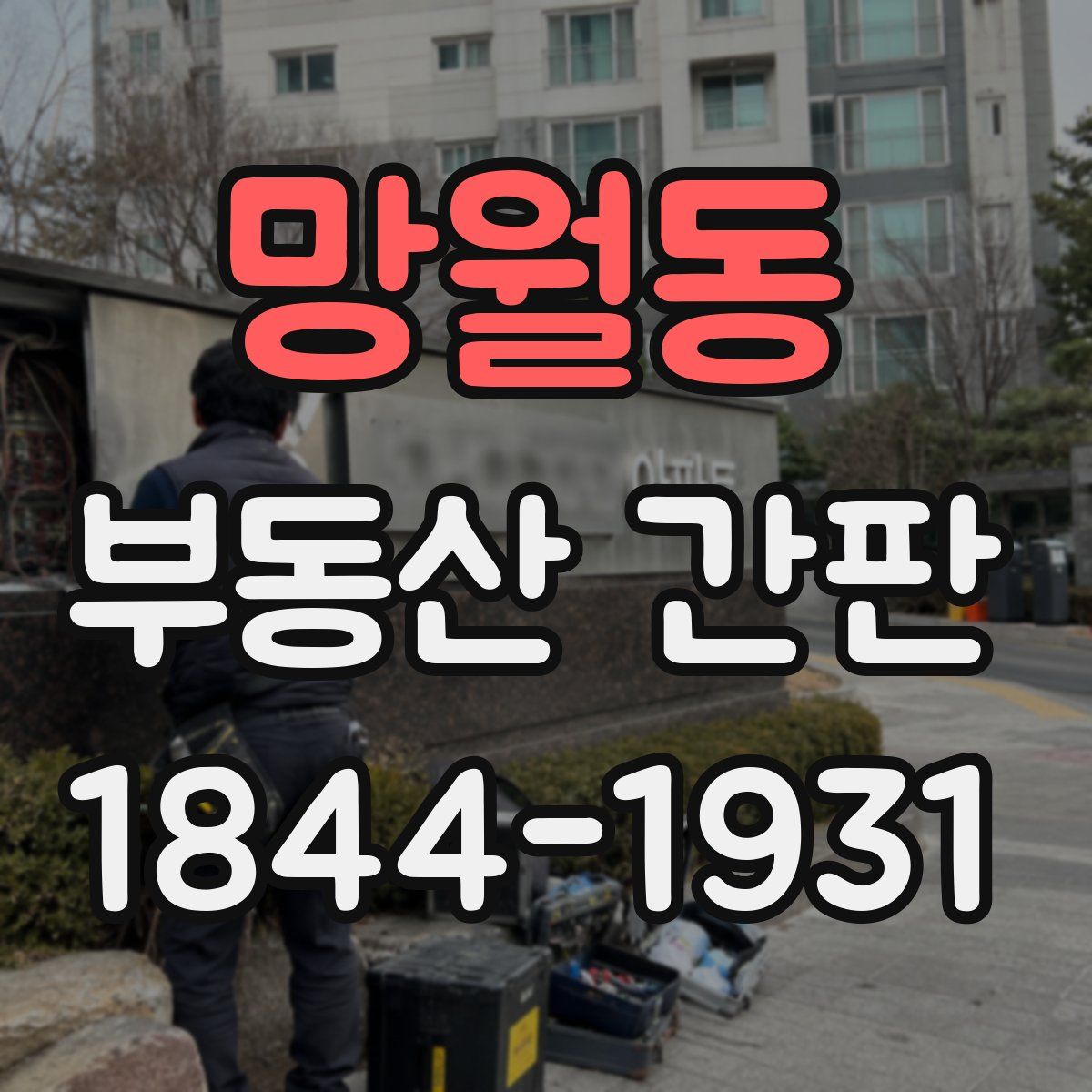 망월동 부동산 간판