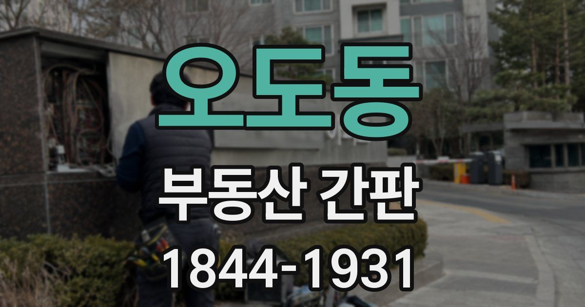 오도동 부동산 간판