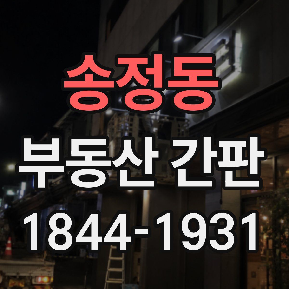 송정동 부동산 간판