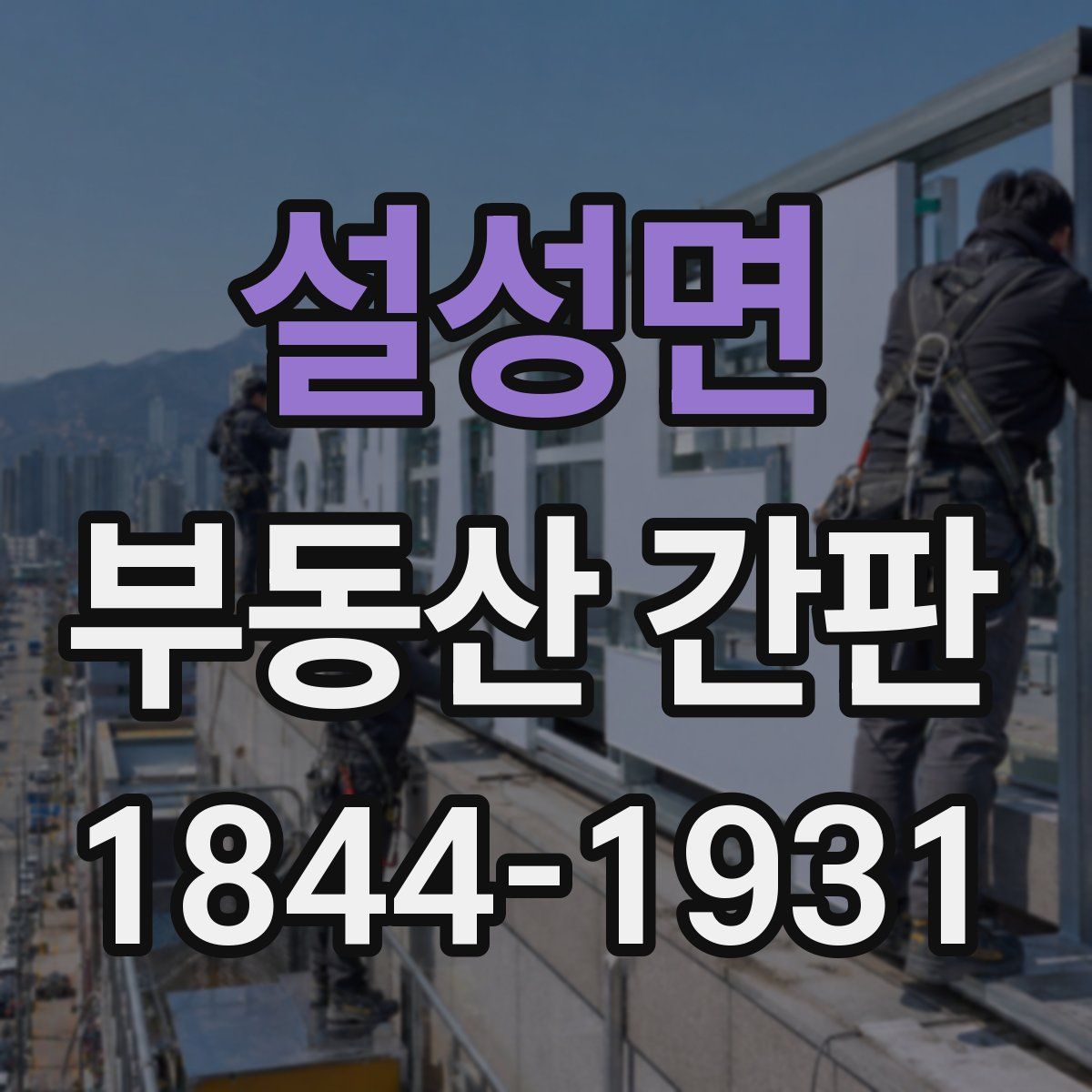 설성면 부동산 간판