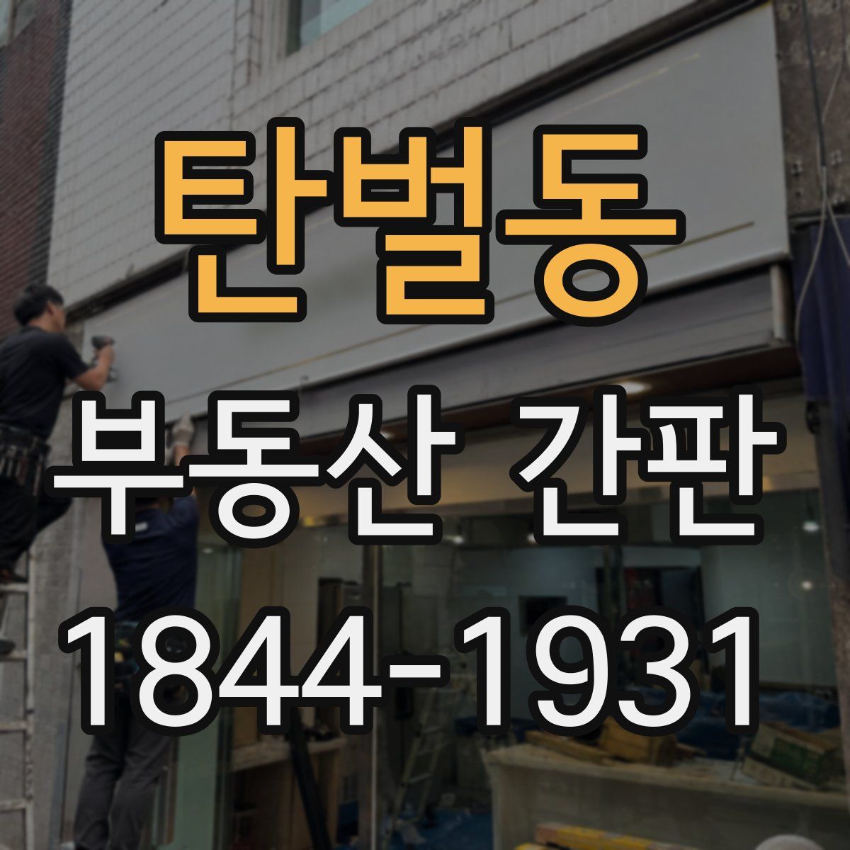 탄벌동 부동산 간판
