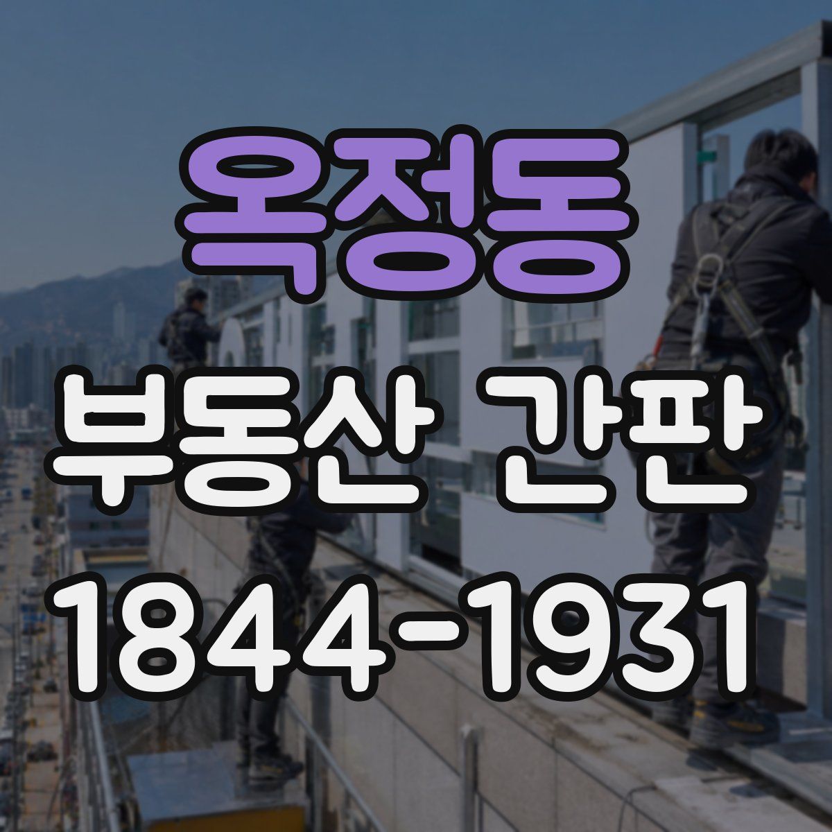 옥정동 부동산 간판
