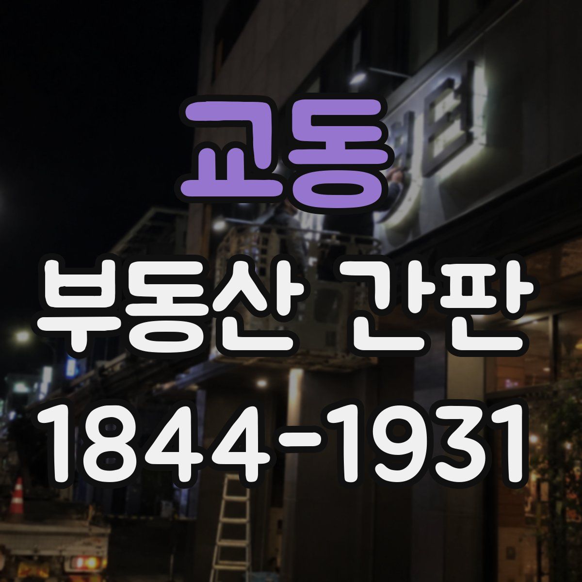 교동 부동산 간판
