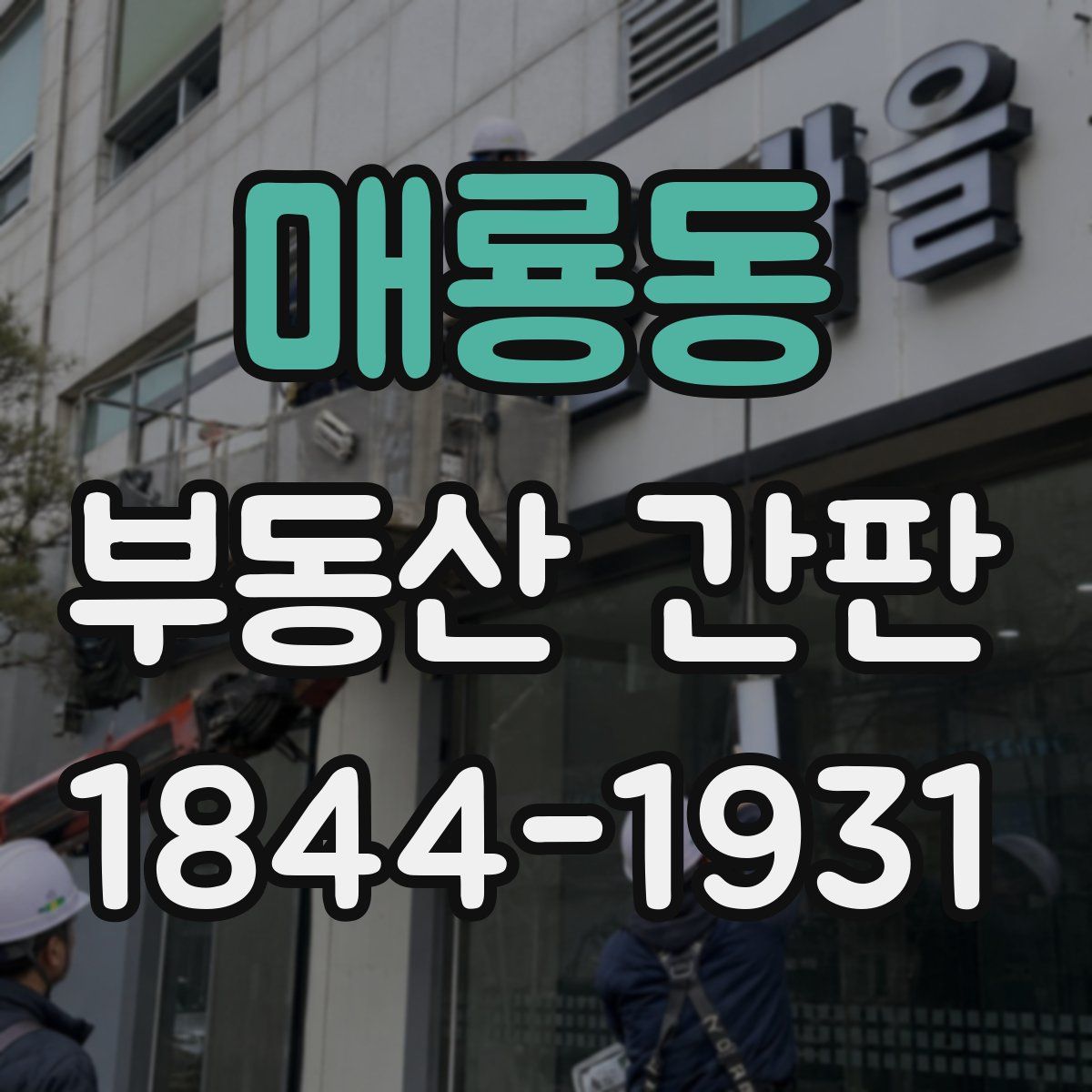 매룡동 부동산 간판