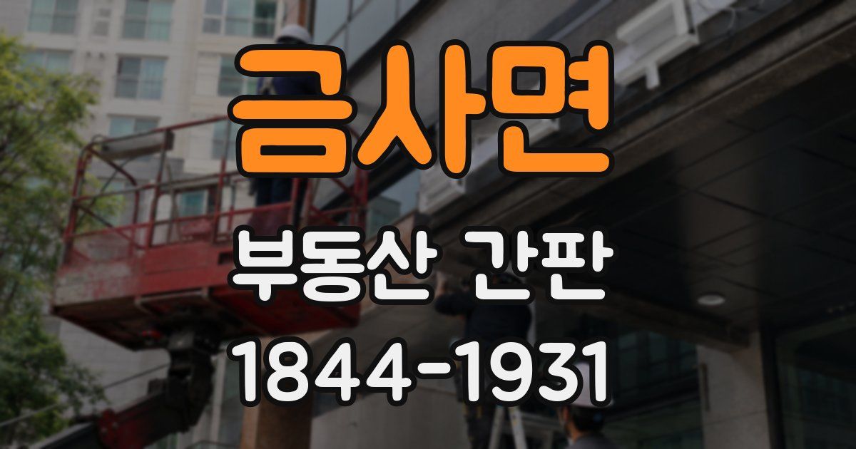 금사면 부동산 간판