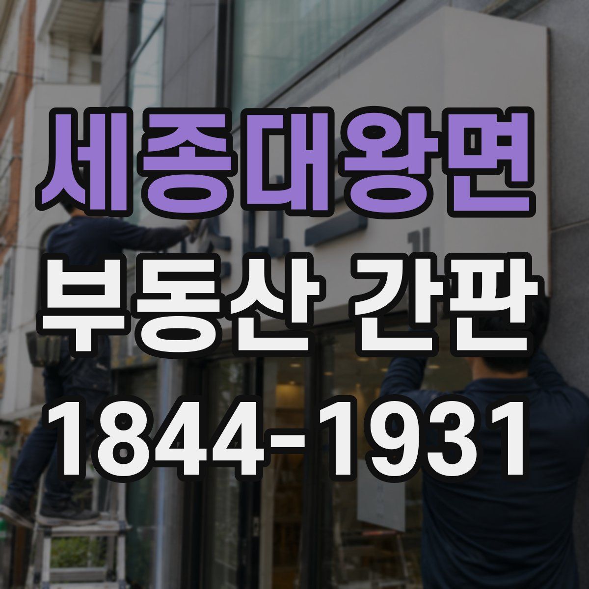세종대왕면 부동산 간판