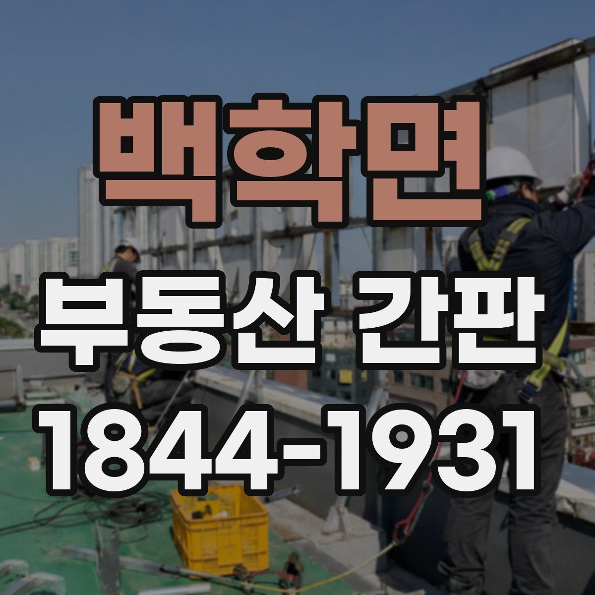 백학면 부동산 간판