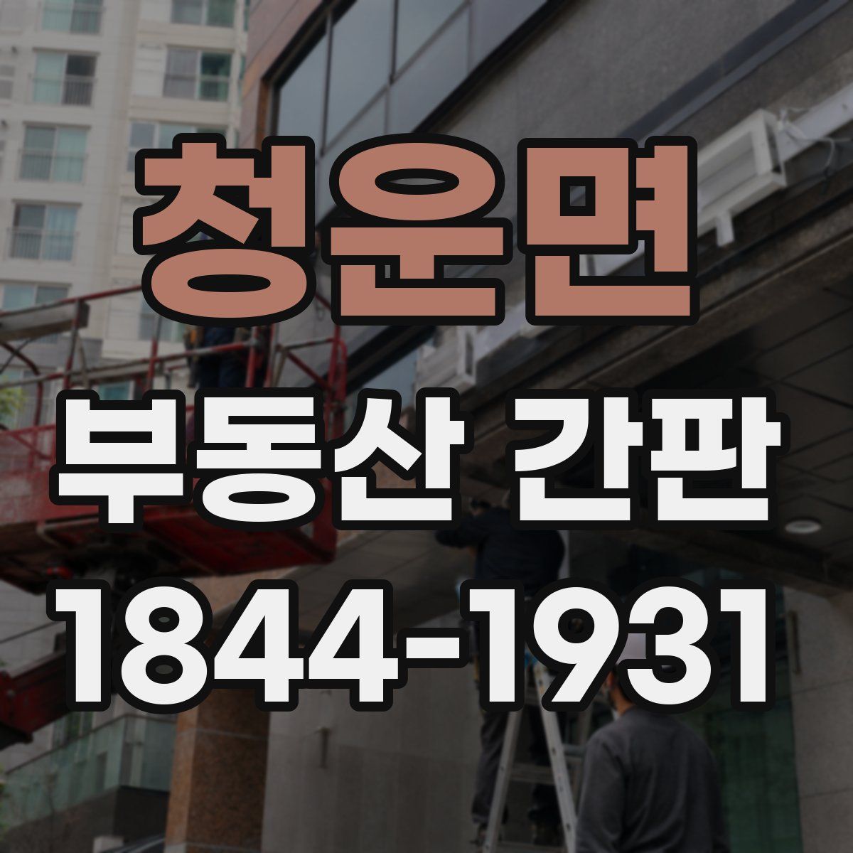 청운면 부동산 간판