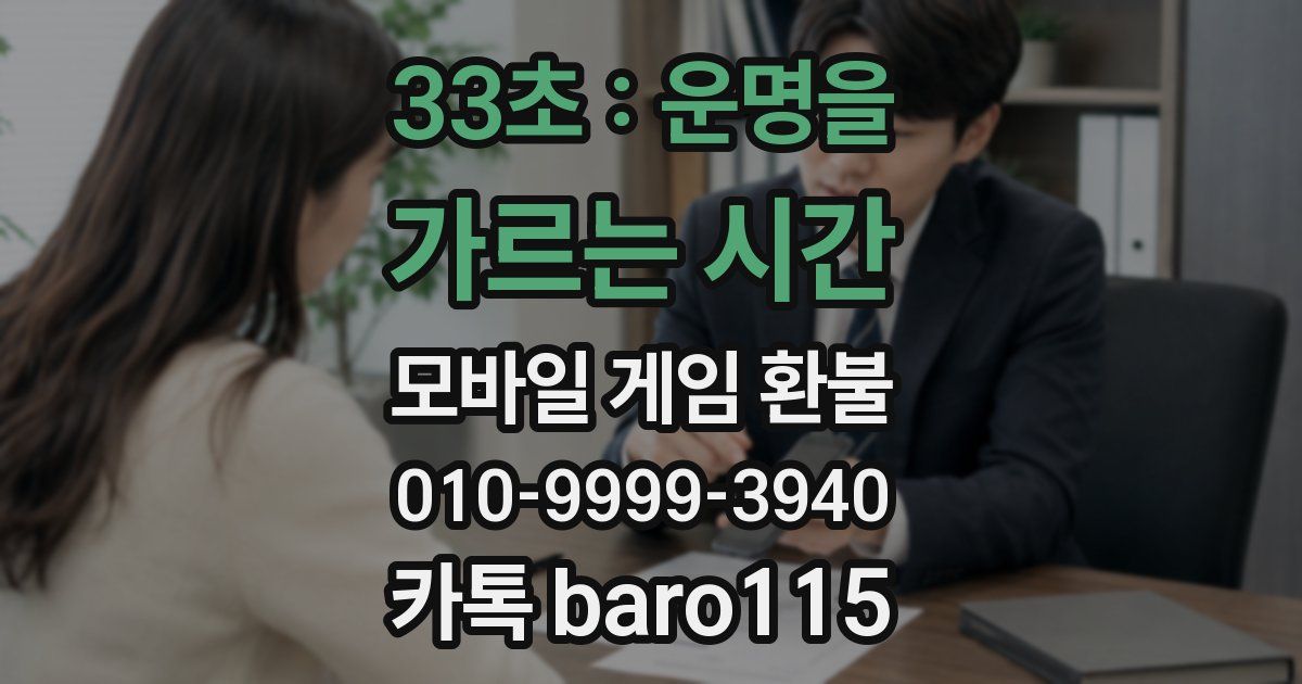 33초 : 운명을 가르는 시간 환불