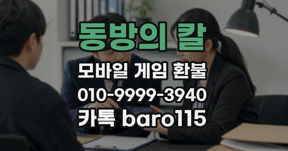 동방의 칼 환불