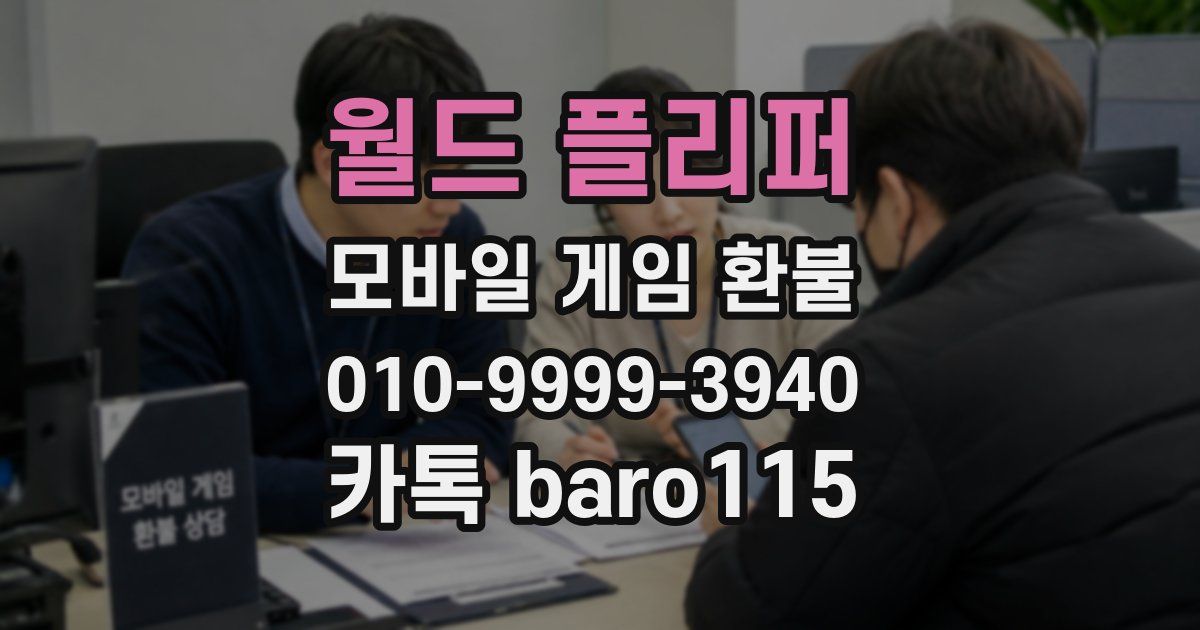 월드 플리퍼 환불