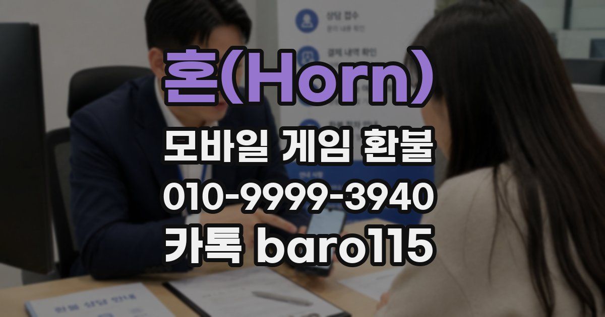혼(Horn) 환불