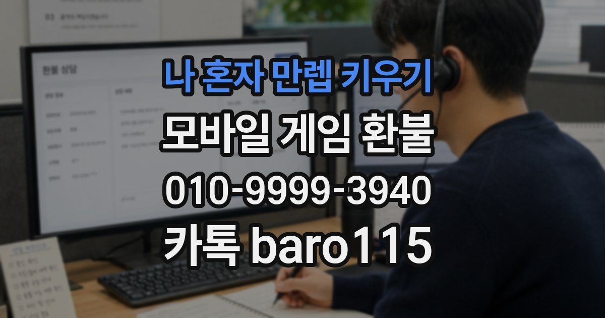 나 혼자 만렙 키우기 환불