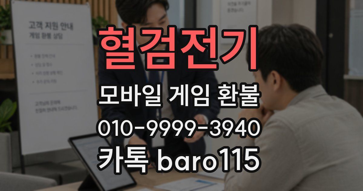 혈검전기 환불