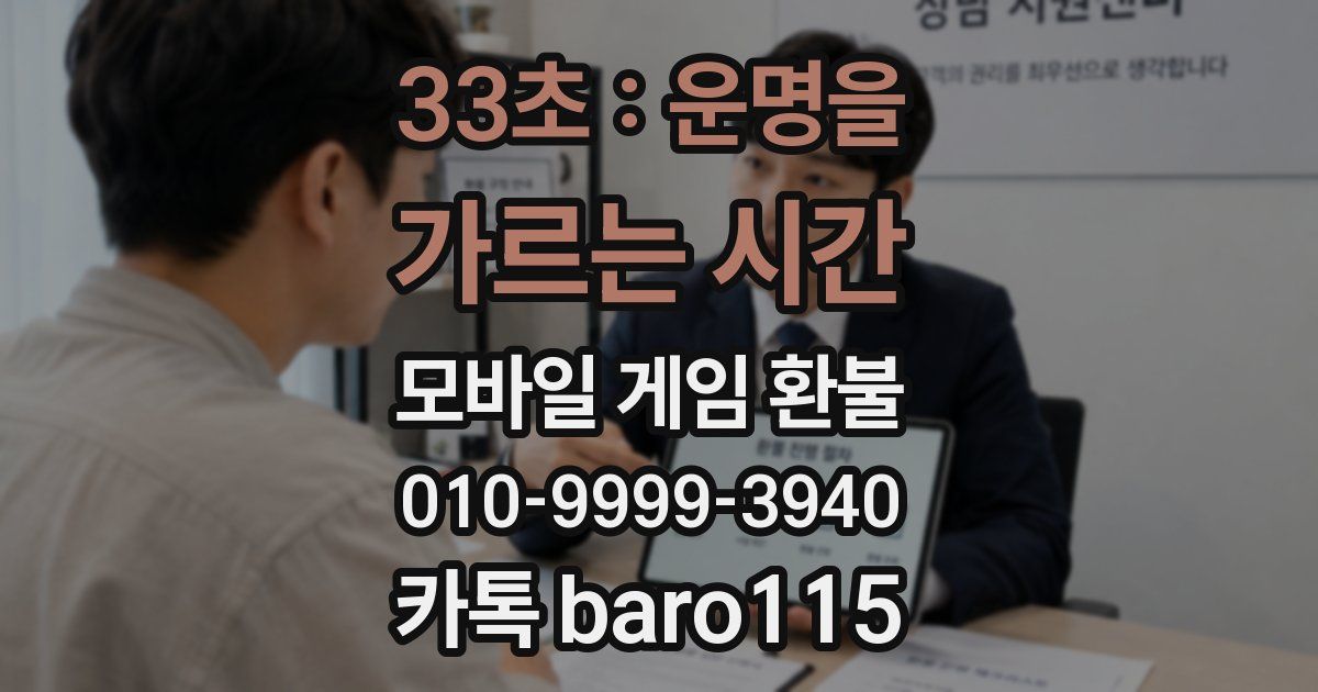 33초 : 운명을 가르는 시간 환불