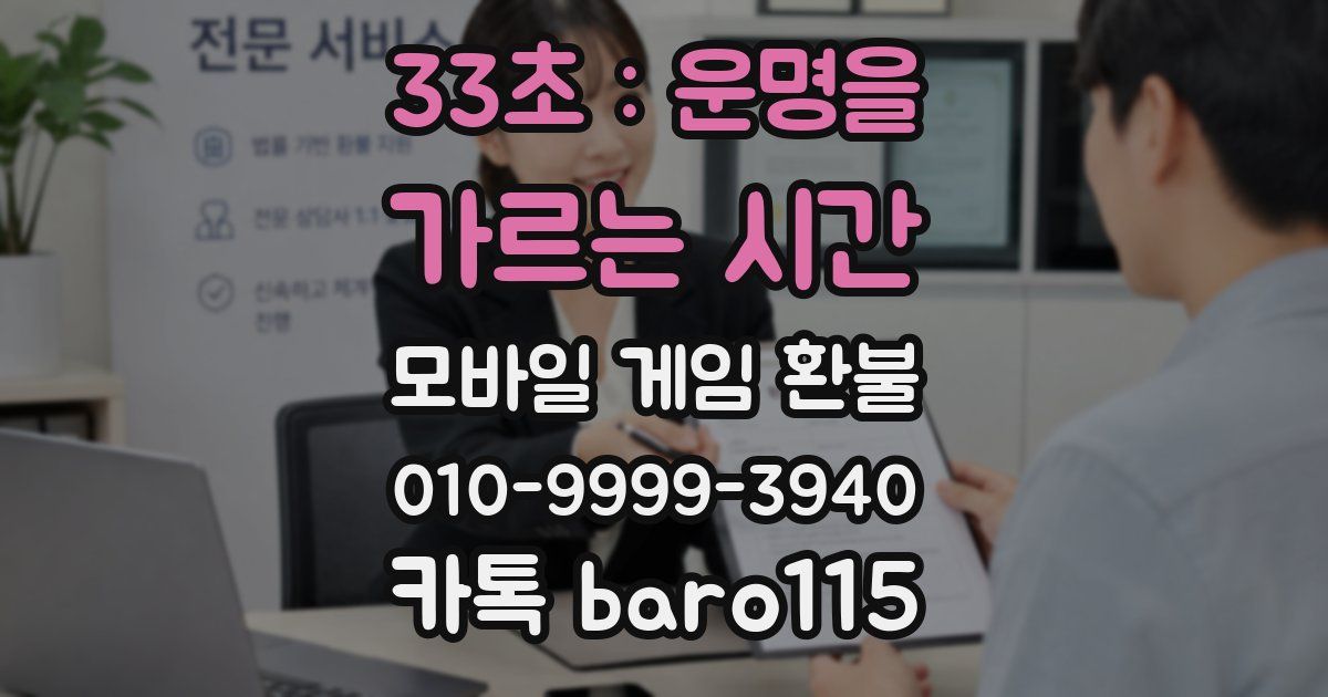 33초 : 운명을 가르는 시간 환불