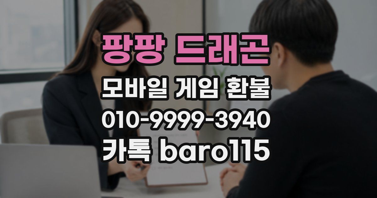 팡팡 드래곤 환불