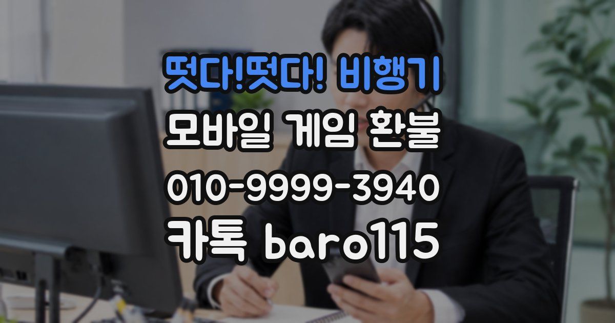 떳다!떳다! 비행기 환불
